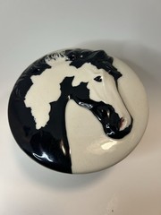 Happy Appy Valley Studio Trinket Dish Hand Painted From Ohio Made In USA .