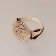 Unique Ancient Roman Silver Ring Gladiator 1st – 2nd. AD. Century.