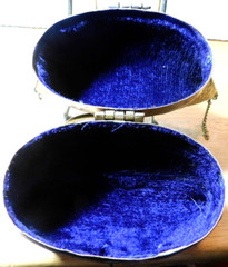 BAG~Brass & Copper Pillow Trinket Purse With Felt Lining Inside Antique Damaged