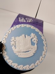 Bunratty Castle Ireland Wedgewood Blue Jasperware Trinket Box, Limited Edition.