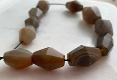 Ancient Agate Beads Islamic 1500 AD – Strand 2 – from Afghanistan 13 Beads
