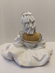 RARE Vintage 1975 Universal Statuary Corp Chicago #810 Girl Singing Statue 11”