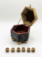 Custom-Crafted Set of Occult Divination & Astrological Dice With Planetary Altar