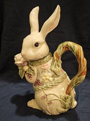 Fitz & Floyd Fauna and Flora 2003 Teapot Rabbit Tea Bunny Spring RARE