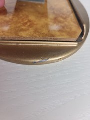 Vintage Bucklers Fifth Ave NY Oval Enamel Floral Frame Gold Tone