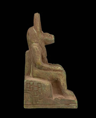 Ancient Egyptian Anubis Statue Rare Pharaonic Seated God Deity Stone Artifact BC