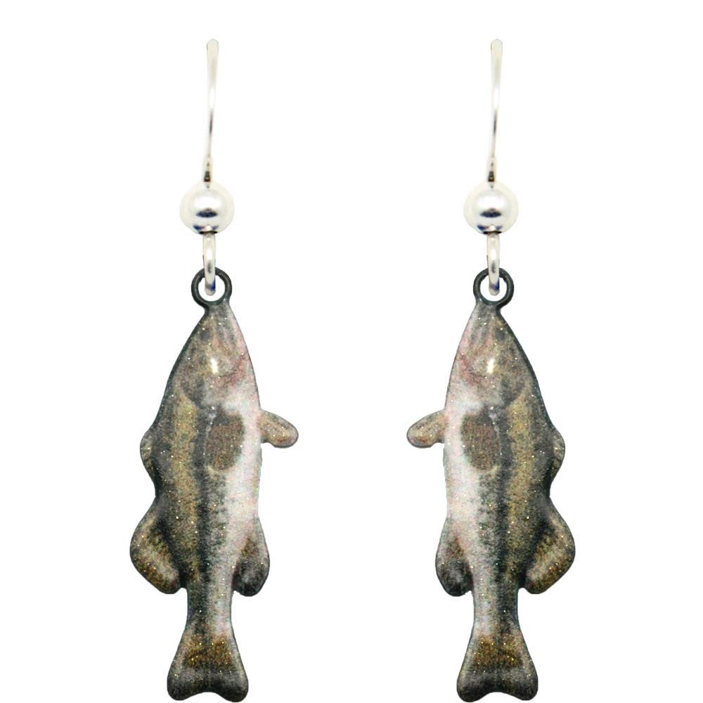 Bass Earrings by d’ears Non-Tarnish Sterling Silver French Hook Ear Wire