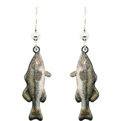 Bass Earrings by d’ears Non-Tarnish Sterling Silver French Hook Ear Wire