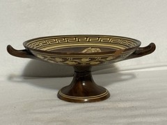 Handpainted Greek Footed Bowl