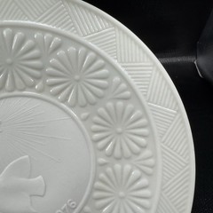 Belleek Christmas 9inch Plate Dish Fine Porcelain 1976 Dove of Peace Ireland VTG