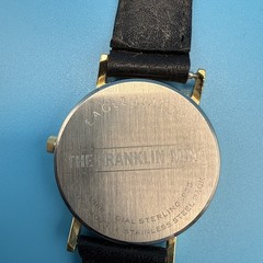 Franklin Mint Eagle SWISS Watch Stainless Steel Back 1988 Original Strap “AS IS”
