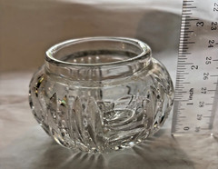 Vintage Clear Pressed Glass Votive Holder Small Trinket Bowl Heavy READ