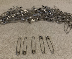 144 Pc Unbranded 2″ Silver Metal Safety Pins For Quilters / Crafting – Unused