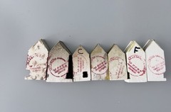 Dexter Bergen Norway Bryggen Miniature Buildings Set Of 7 Handmade 1994 Souvenir