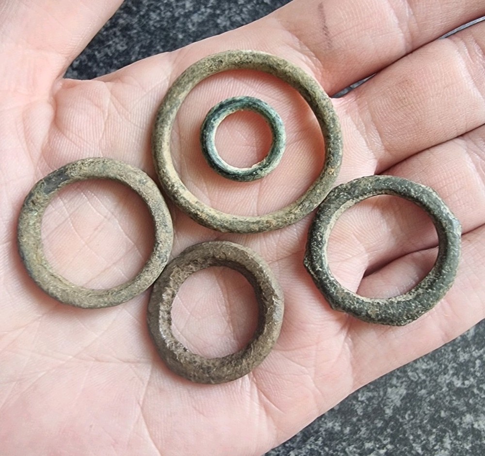 Celtic Ring Proto Money Ancient Currency Bronze Antique Metal Detecting Find (3)