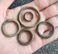 Celtic Ring Proto Money Ancient Currency Bronze Antique Metal Detecting Find (3)