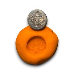 Near Eastern Intaglio Hadeed (hematite) Stone Stamp Seal Bead