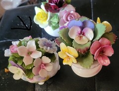 Aristocrat Hand Made in England Bone China Collectables! Lot of 3