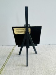Vintage Limoges Enamel Miniature Painting Christiane Pouret France With Easel#23
