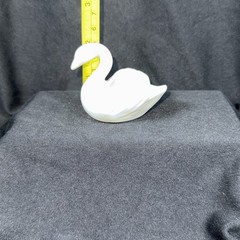 Vintage Limoges France Gout de Ville White Porcelain Swan Trinket Dish Figurine