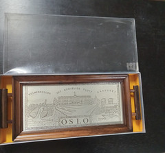 Norway Oslo Wood Serving Tray Souvenir Handles Home Decor Collectible Decorative