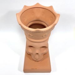 Ikea Foremal Earthware Skull Vase Planter Per B Sundberg Crown Goth 2018 Rare