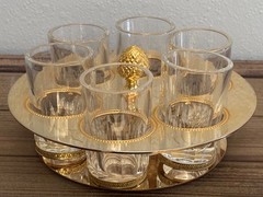Vintage Unique Martin Benito Crystal Vodka/Liqueur Bar Cellar Signed