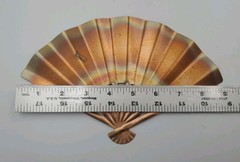 Vintage Solid Copper Ming Fans Plaques Set Of 3 By Homco Original Box
