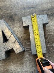 Vintage Tin Letters EAT E A T Approx 7″ x 5″ Wall Hanging Deco
