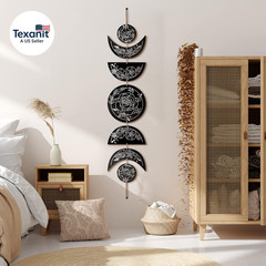 Boho Wall Decoration Moon Phases Wall Art Stars Moon Decoration Minimalist Room