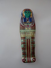 Vintage Egyptian Sarcophagus Tin Box British museum Seshepenmehit