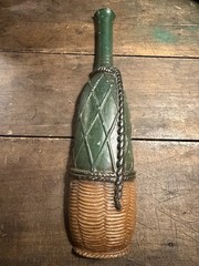 Sexton Decorative Metal Bottle Wall Hangings Green Yellow Brown