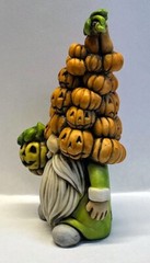 Harmony Kingdom Artst Neil Eyre Designs Halloween Fall Pumpkin Patch Stack Gnome