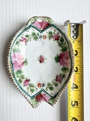 Lovely Vintage Art Nouveau Handpainted Porcelain Bone China Trinket Dish
