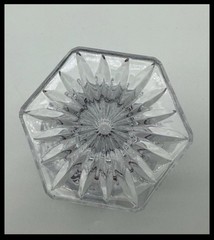 Clear Lead Crystal tall Candy Dish Bleikristall Elsterthal with lid. 10” tall.