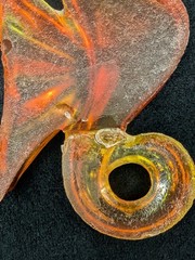 Vintage Orange Lucite Seahorse Pair 60s 70s Retro MCM Wall Decor Seahorses