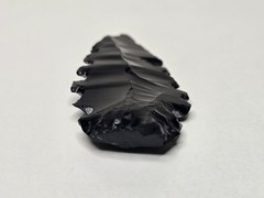 Black Obsidian Style Hand Knapped Arrowhead Point 2.5 In Authenticity Unknown