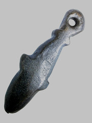 300 BC Ancient Carved Engraved Gemstone Pendant Medallion Wearable Amulet Shark