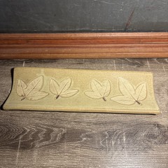 Cracker Tray Platter Country Originals Oak Leaf Pottery Colombia 14” Set Pair D6