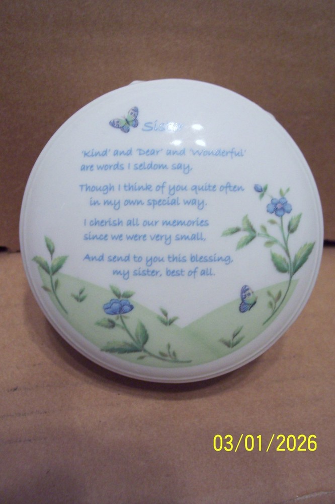 Belleek “Sister” Covered Trinket Dish – Made in Ireland