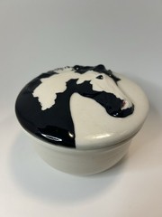 Happy Appy Valley Studio Trinket Dish Hand Painted From Ohio Made In USA .