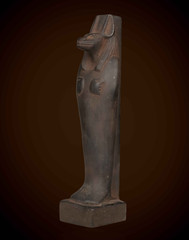 Ancient Egyptian God Anubis Ushabti Statue Mummiform Jackal Deity Stone Figurine