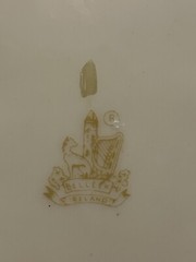 Vintage Belleek “Lilly of the Valley” Luster Trinket Dish Bowl, 7th Mark