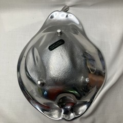 Laura Ashley Vintage Y2K 2000 Shiny Metal Pear Shaped Dish Trinket Footed Tray