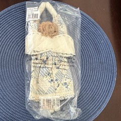 Vintage Country Angel Fabric Rag Doll Ornament — New in Original Packaging