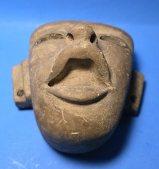 PRE-COLUMBIAN TEOTIHUACAN STONE PECTORAL MASK