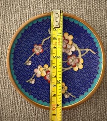 Vintage 1900-1940 Cloisonne Trinket Dish 4″D Peoples Republic of China
