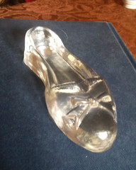 Sarner Crystal ~ Switzerland ~ Glass Slipper / Shoe Trinket Dish ~ Free UK P&P