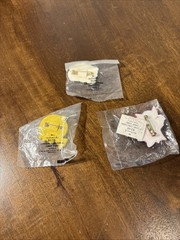 3 Hallmark Vintage Halloween Devil Witch Vampire Lapel Pin in package LOT