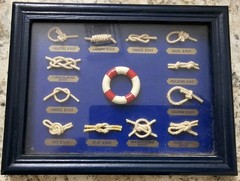 Maritime 3D Knot Shadow Box Nautical Framed Picture Wall Art Decor Ships Wheel